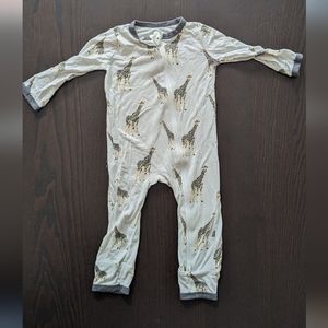 Kyte Baby Zippered Romper Pajama (6-12 mo) in Giraffe